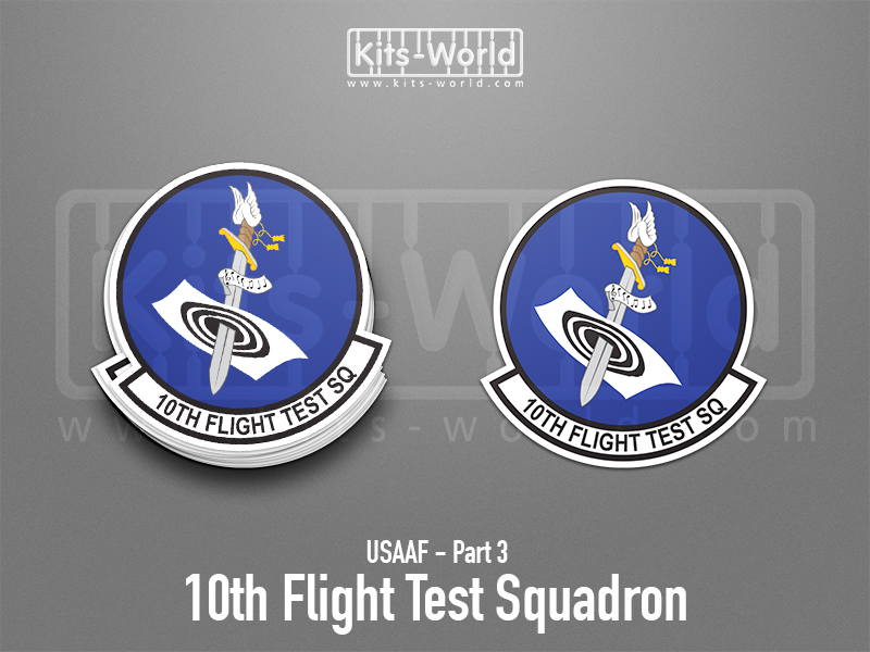 Kitsworld SAV Sticker - USAAF - 10th Flight Test Squadron W:99mm x H:100mm 